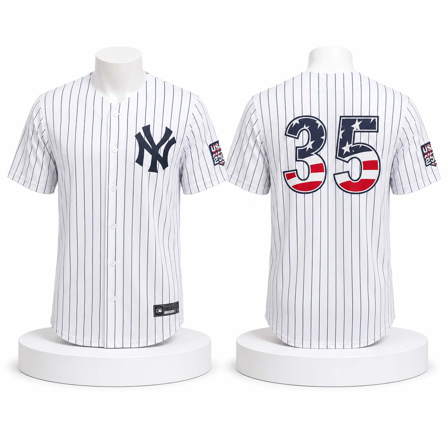 Combo NY Yankees Independence Day Years USA Special Baseball Jersey