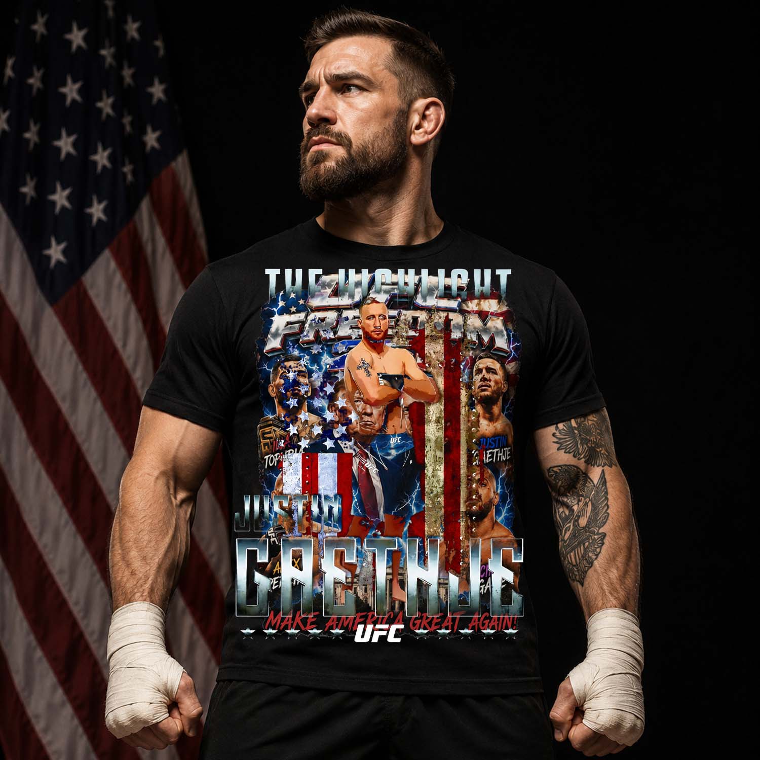 Justin Gaethje UFC Freedom The Highlight Shirt