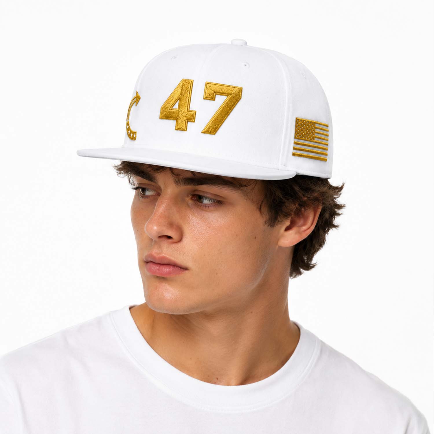 Charlie Kirk Trump Gold Detail Hat