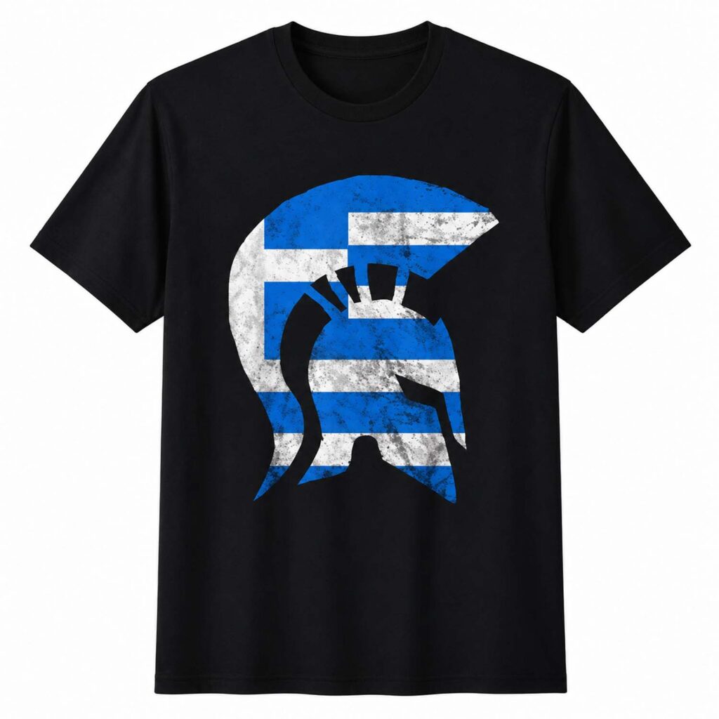Greek Spartan Gladiators Helmet Greece Sparta Shirt