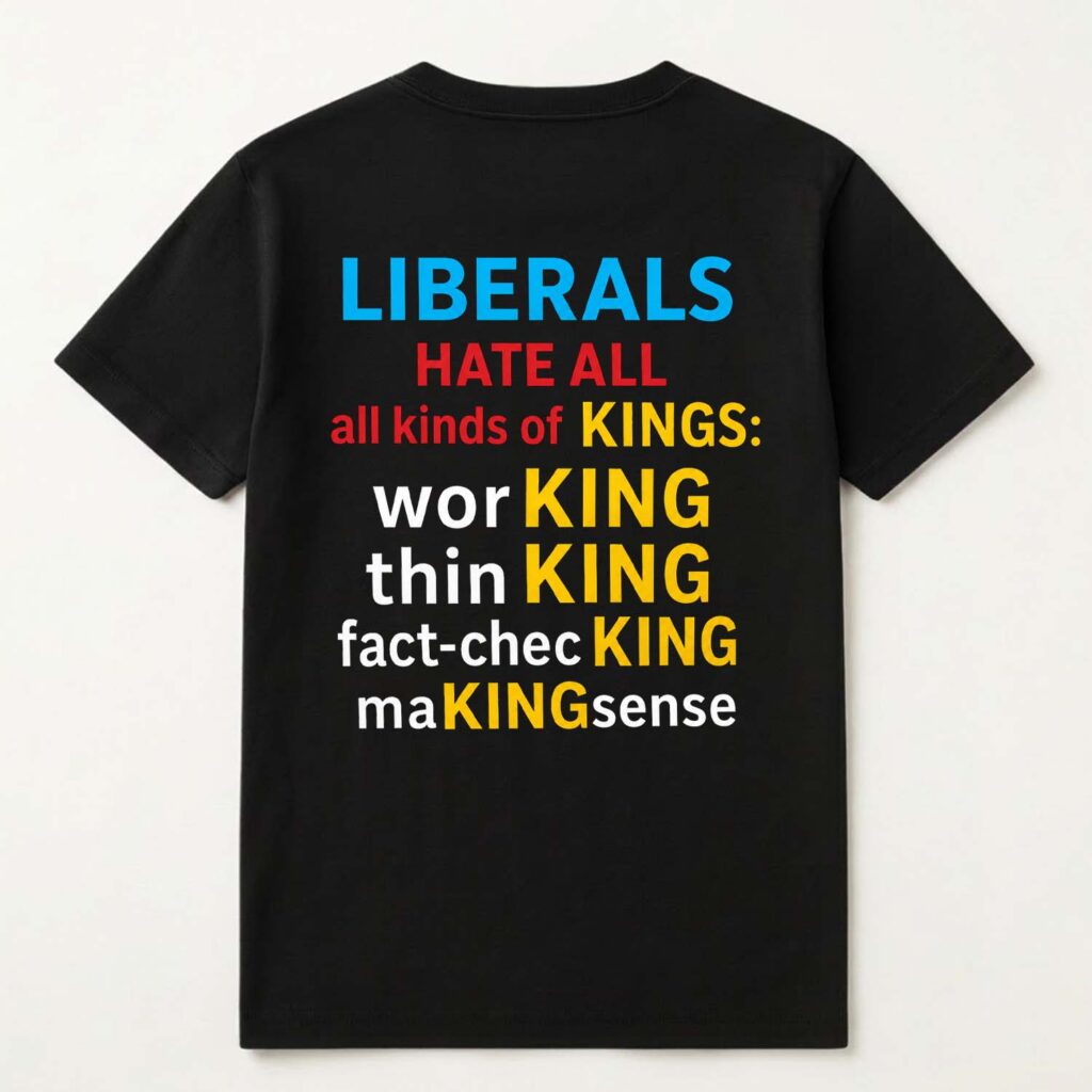 Liberals hate all all kinds of kings working thinking fact checking making sense shirt Classic Shirt