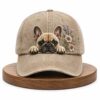 French Bulldog Floral Embroidered Hat