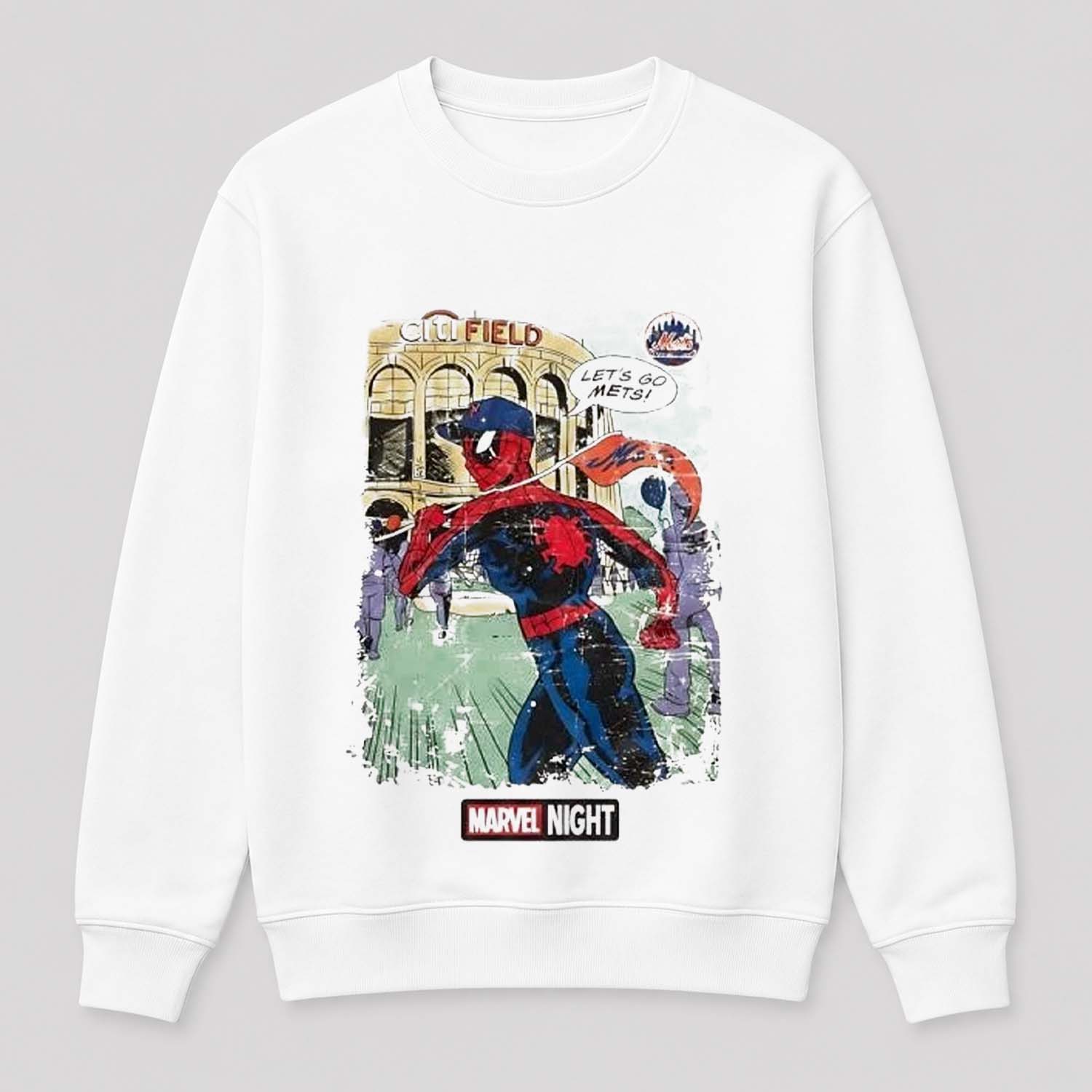 Spider Man Marvel Night at Citi Field Let’s Go Mets Shirt