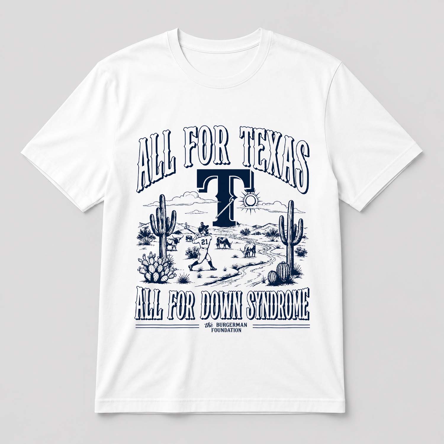 Texas Rangers All For Texas All For Down Syndrome Shirt
