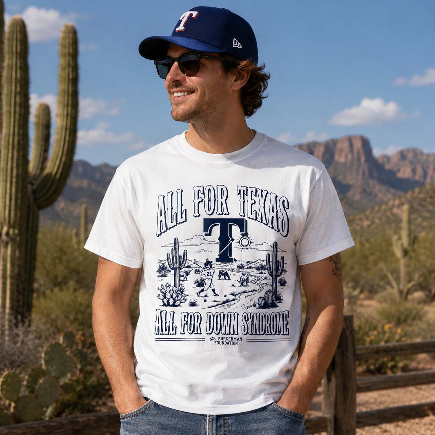Texas Rangers All For Texas All For Down Syndrome Shirt